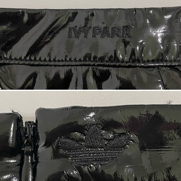 Adidas Ivy Park Glossy Latex High Waist Skinny Pant Black Medium - Picture 14 of 16